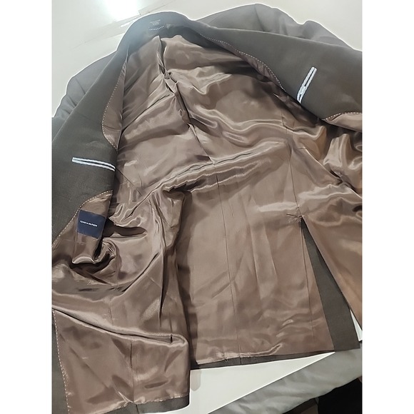 Tommy Hilfiger Lowry Suit Mens 42XL W35.5 Brown 100% Worsted Wool 2-Piece NWT - Picture 8 of 14
